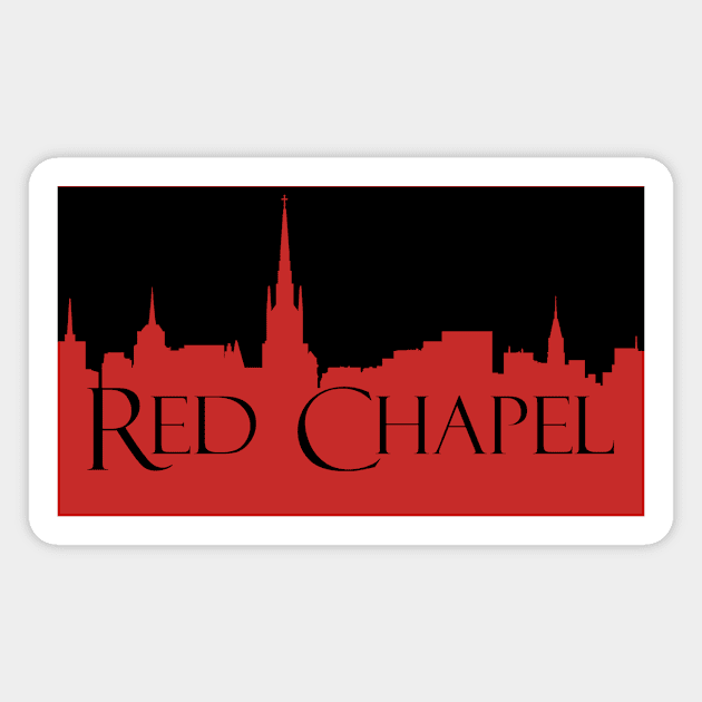 Red Chapel (Black silhouette) Magnet by Dave